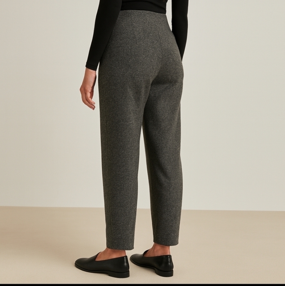Riani Charcoal Grey Wool-Blend Tailored Trousers Size 6 36 DE / 38 FR / 10 UK